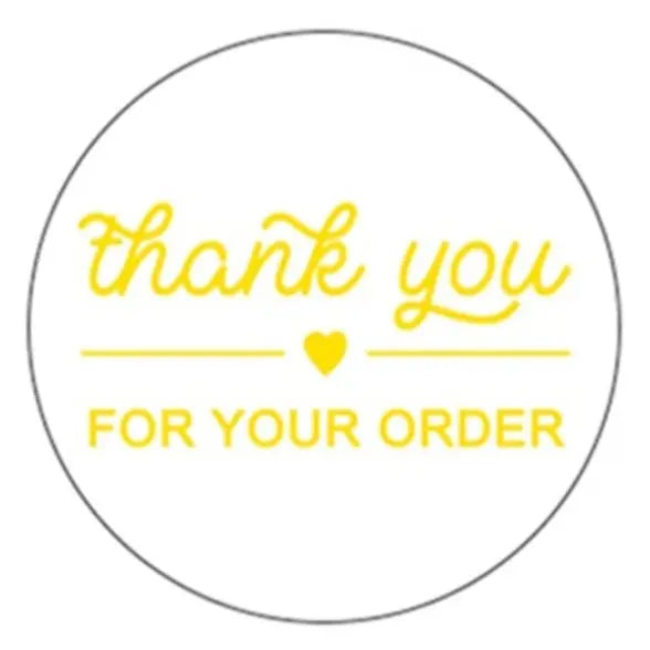 2,5cm Thank You Stickers - Diverse Soorten - Multiplaza