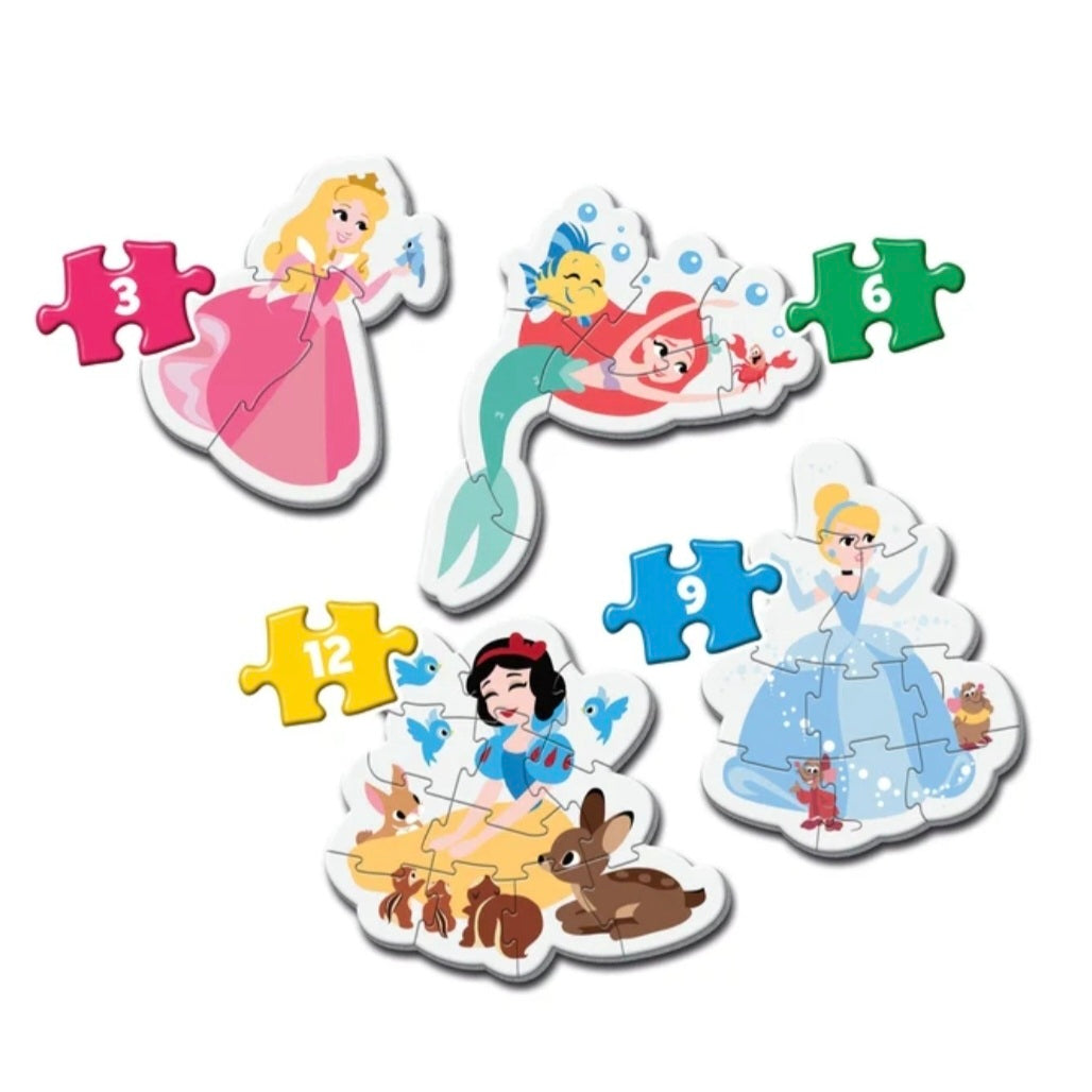 Clementoni: My First Puzzel - Disney Princess - 3 + 6 + 9 + 12