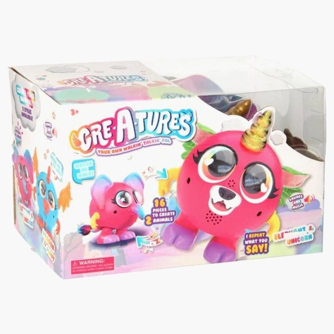 Cre-A-tures - Olifant & Unicorn - Wandelend en Pratend