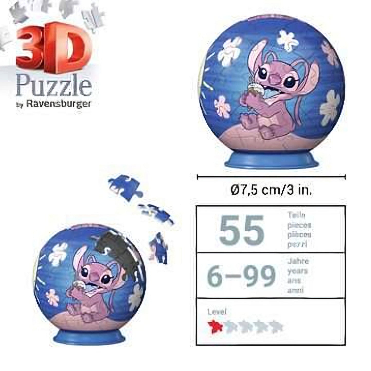 Ravensburger: Puzzle-Ball Disney Stitch (Design 2) - 54