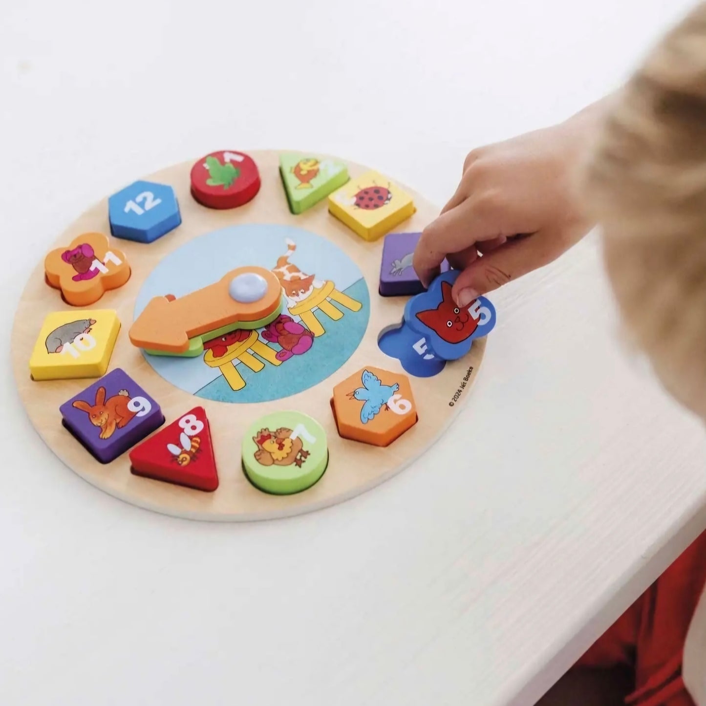 Bambolino: Dikkie Dik - Houten Leerklok puzzel