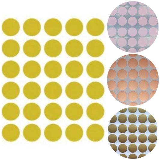 2cm Ronde Etiket stickers - 30 stuks - Metallic kleuren