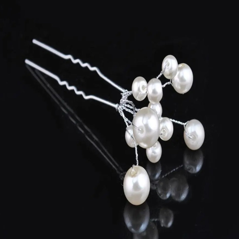 Haarpins met witte parels OP=OP