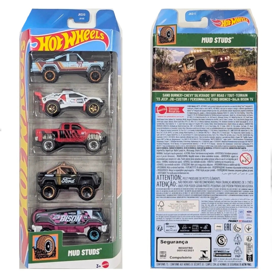 Hot Wheels: Mud Studs 5-Pack