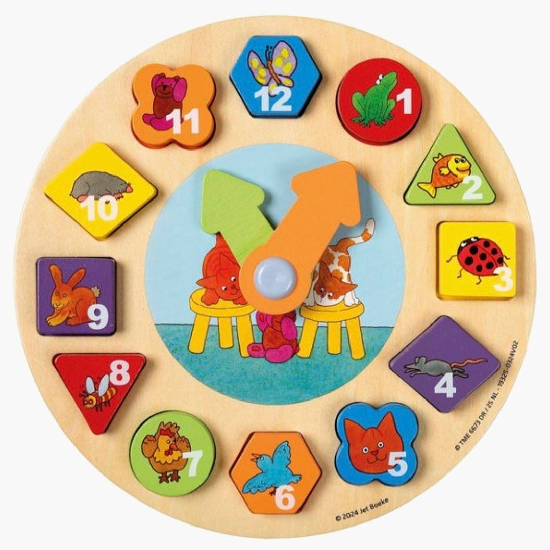 Bambolino: Dikkie Dik - Houten Leerklok puzzel