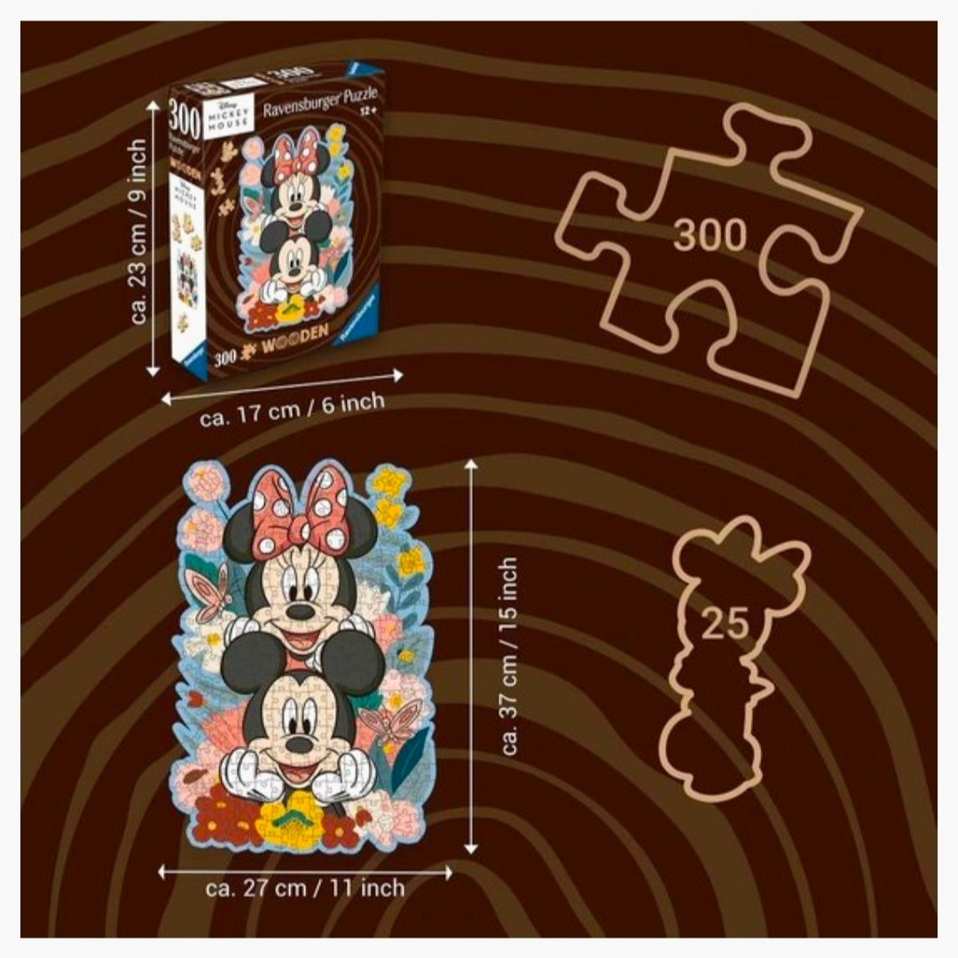 Ravensburger: Shaped Hout Mickey & Minnie - 300