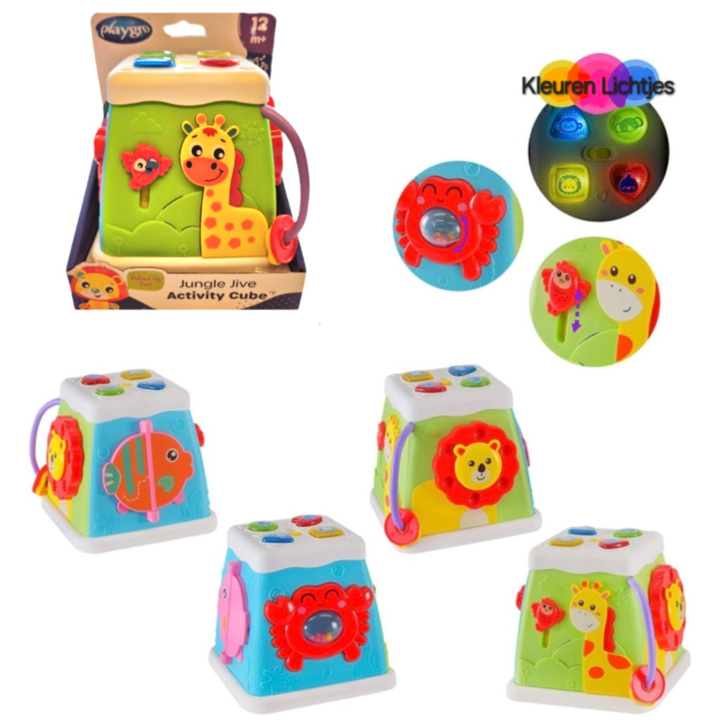 Playgro: Jungle Jive activity Cube - 12mnd+