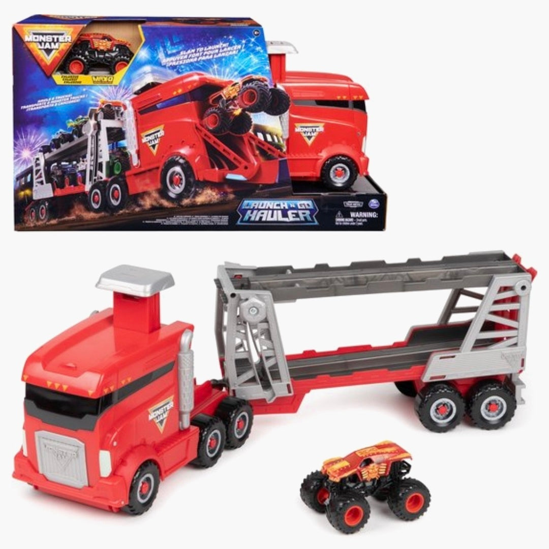 Monster Jam: 2in1 Launch N'Go Hauler Speelset