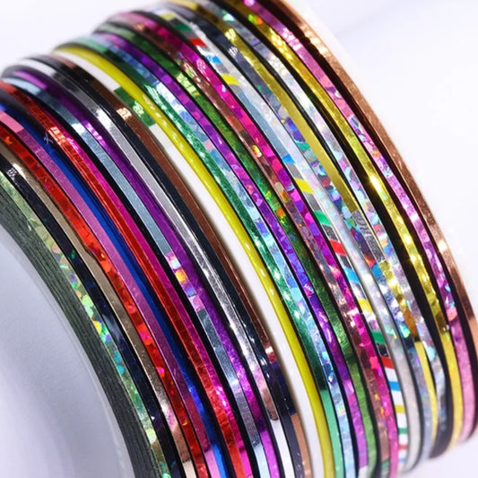 1mm Nagel striping tape met motief - Diverse Kleuren