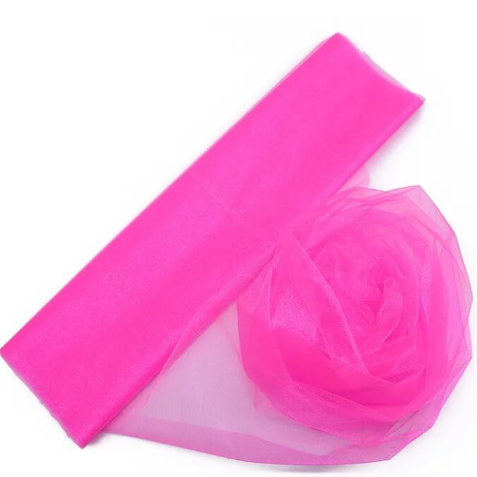 0,5 x 10m Organza - diverse kleuren OP=OP