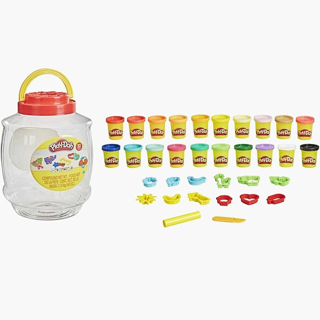 Hasbro: Play-Doh - Bucket of Fun - 20 kleipotjes + 14 Figuren