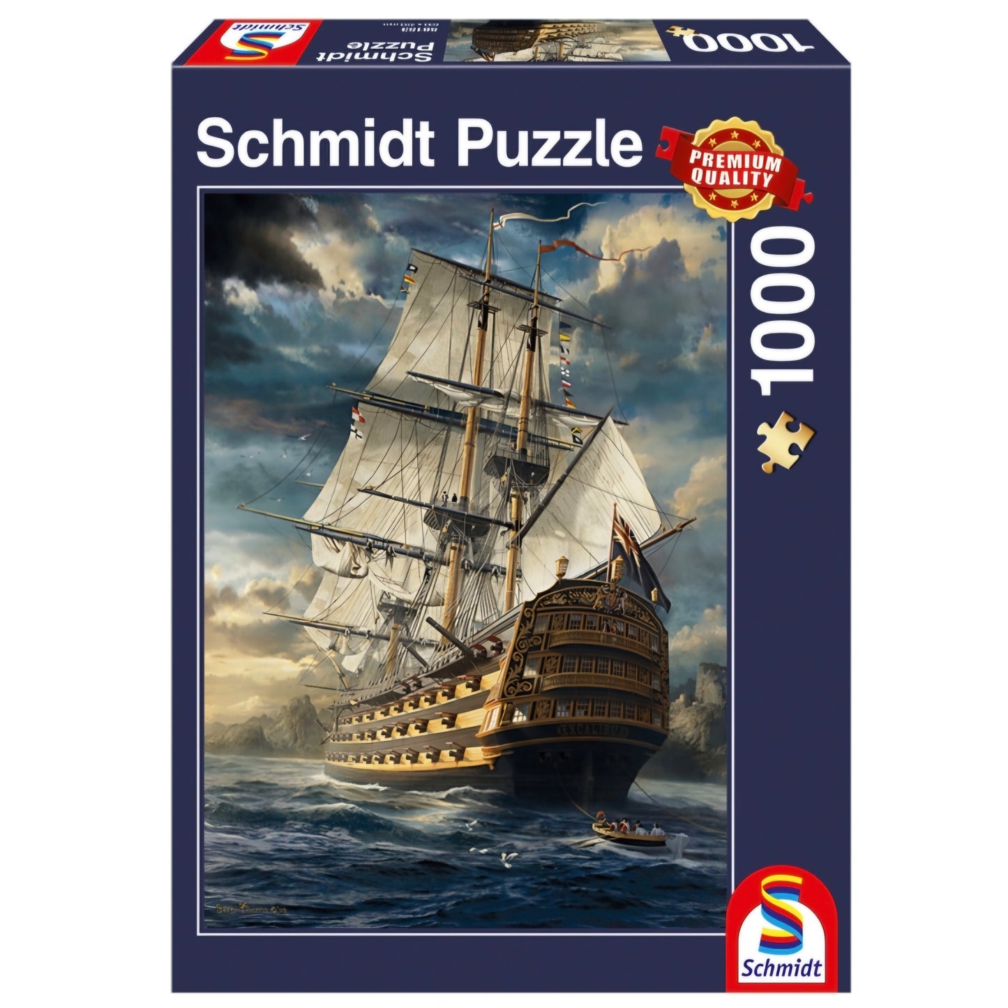 Schmidt: Zeilschip - Sails set - 1000