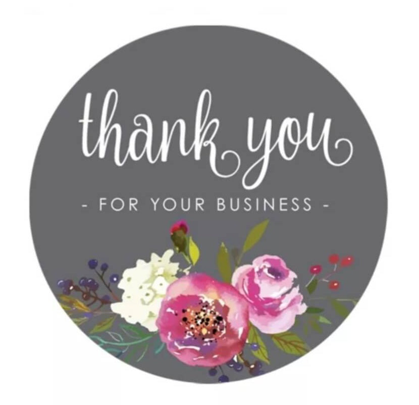 2,5cm Thank You Stickers - Diverse Soorten