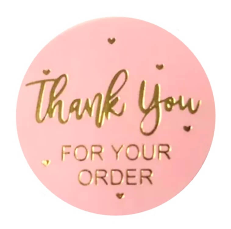 2,5cm Thank You Stickers - Diverse Soorten