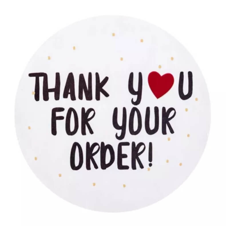 2,5cm Thank You Stickers - Diverse Soorten