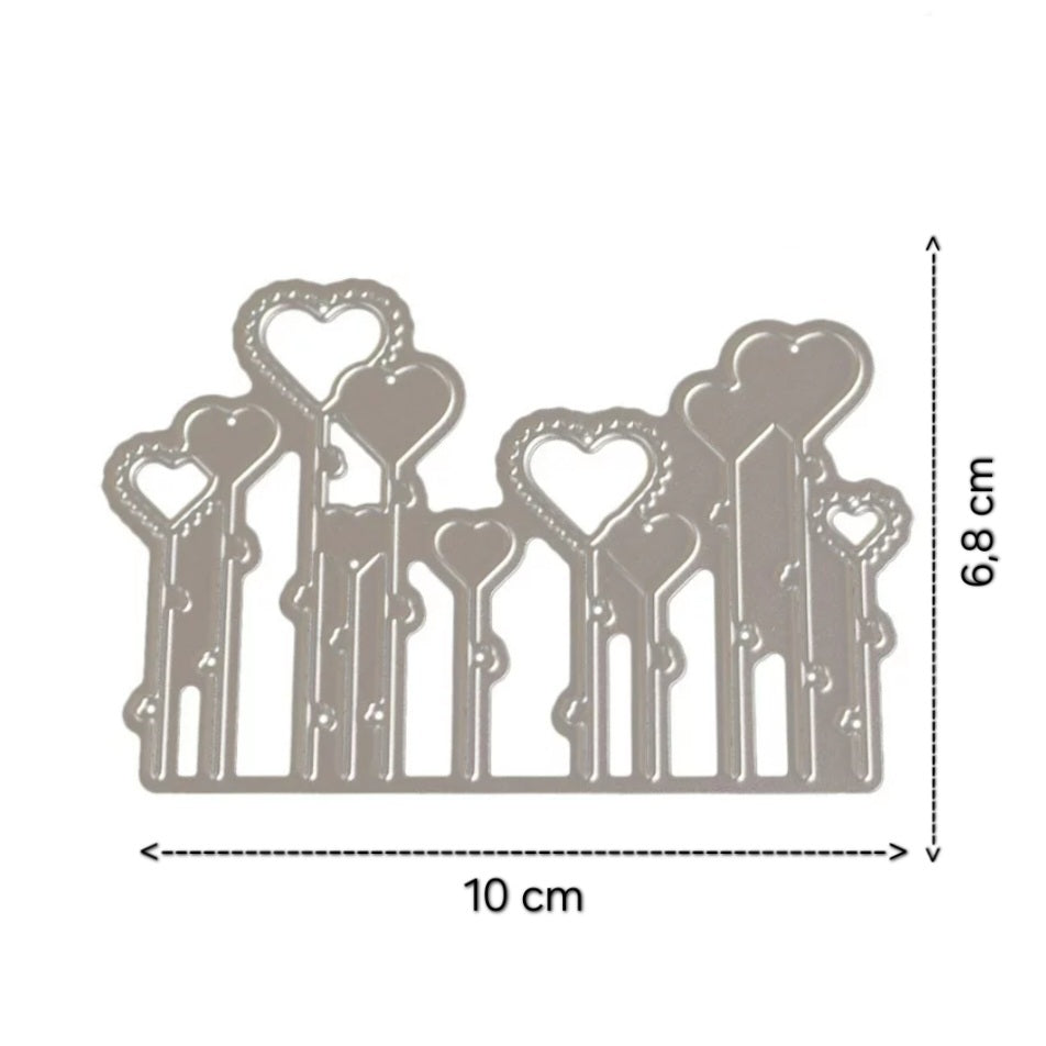 Stansmes - Hart ballonenstokjes