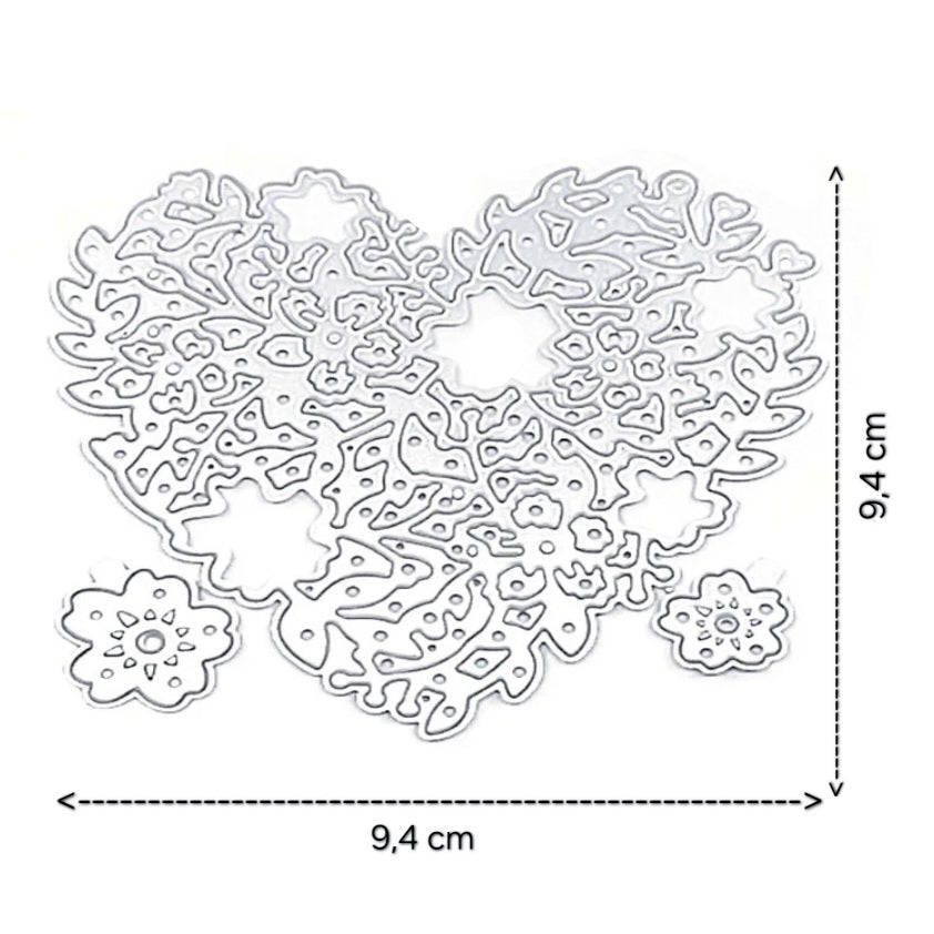 Stansmes Hart met bloem