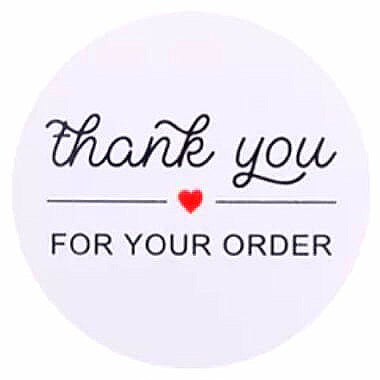 2,5cm Thank You Stickers - Diverse Soorten