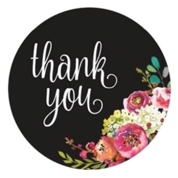 2,5cm Thank You Stickers - Diverse Soorten