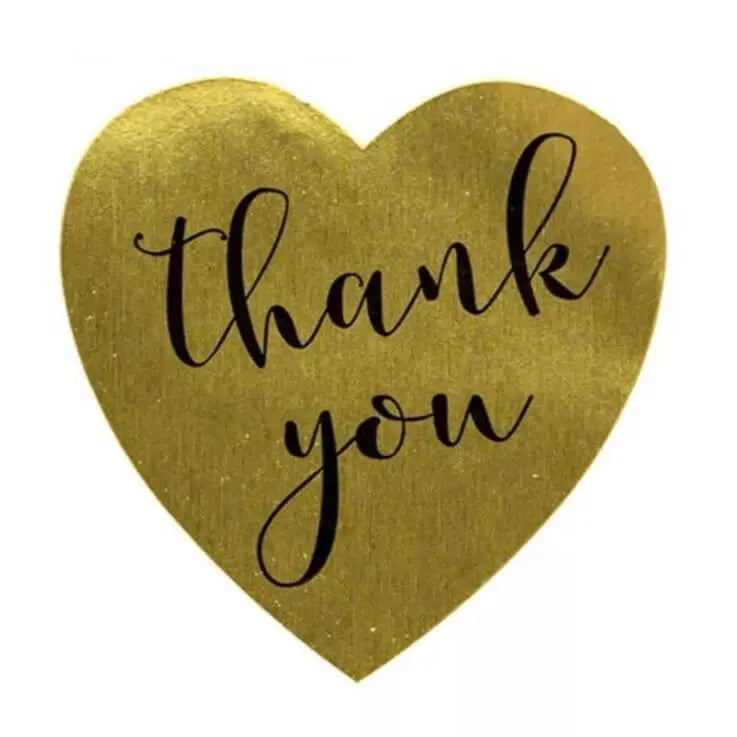 2,5cm Thank You Stickers - Diverse Soorten  -  Multiplaza
