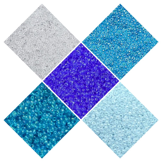 2mm Rocailles glaskralen - Transparant kleuren 10G