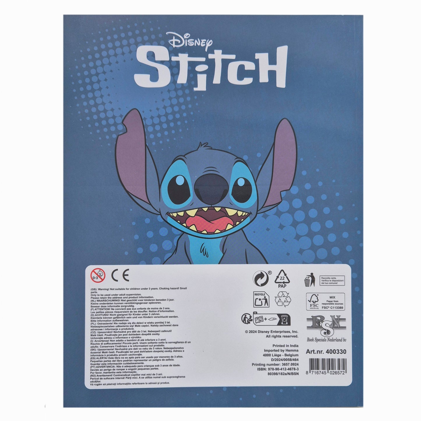Kleurboek Megacolor + stickers - Stitch