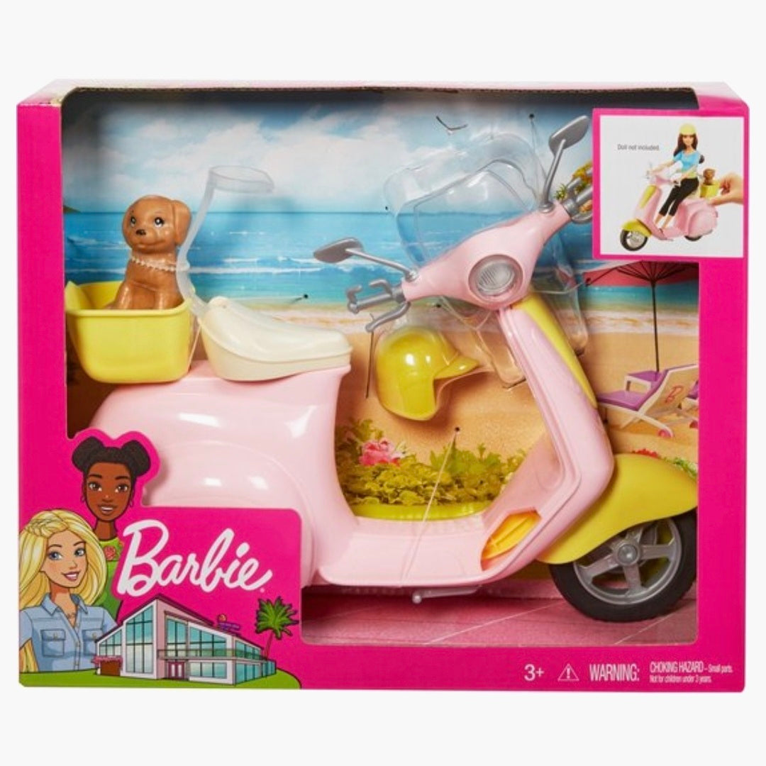 Barbie: Scooter met Hondje