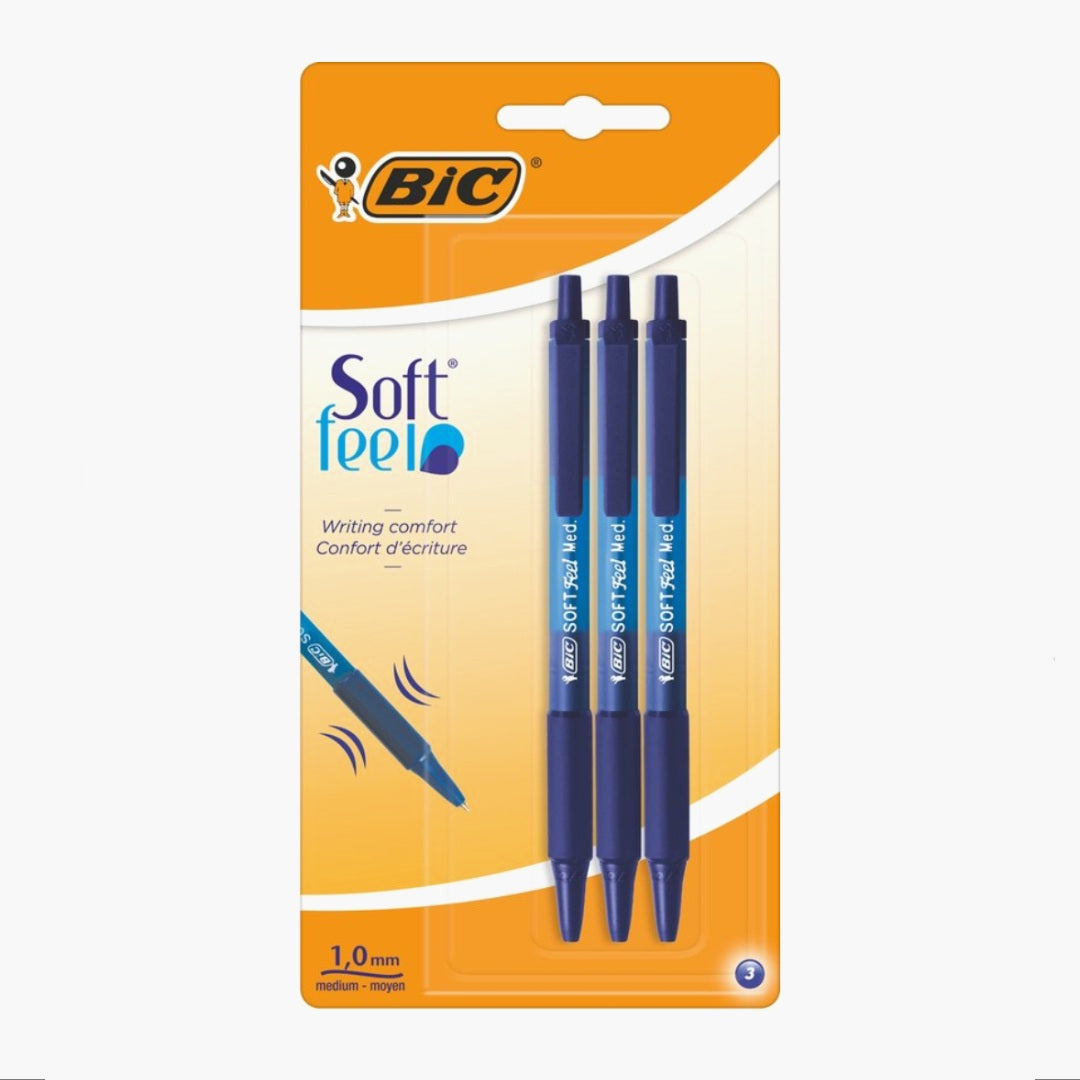 BIC balpennen soft feel 3st