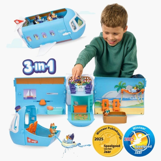 Bluey: 3in1 Transformerend Vliegtuig Speelset