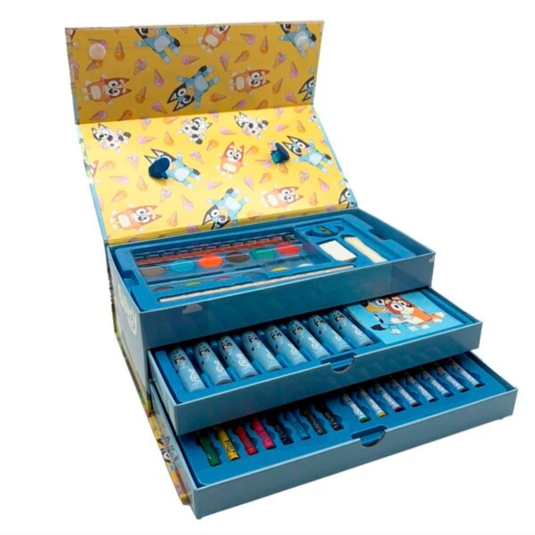 Bluey: Kleurkoffer - 52 delig