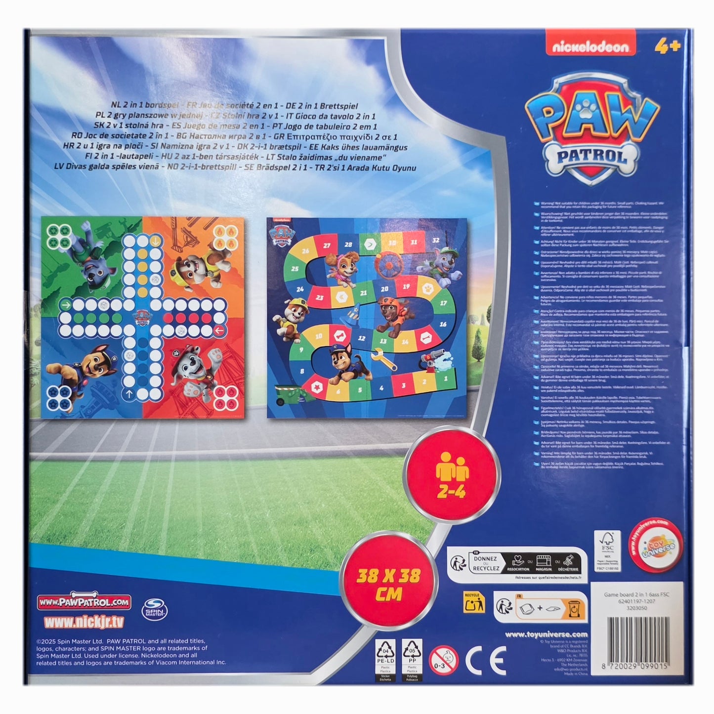 Paw Patrol: Bordspel 2 in 1