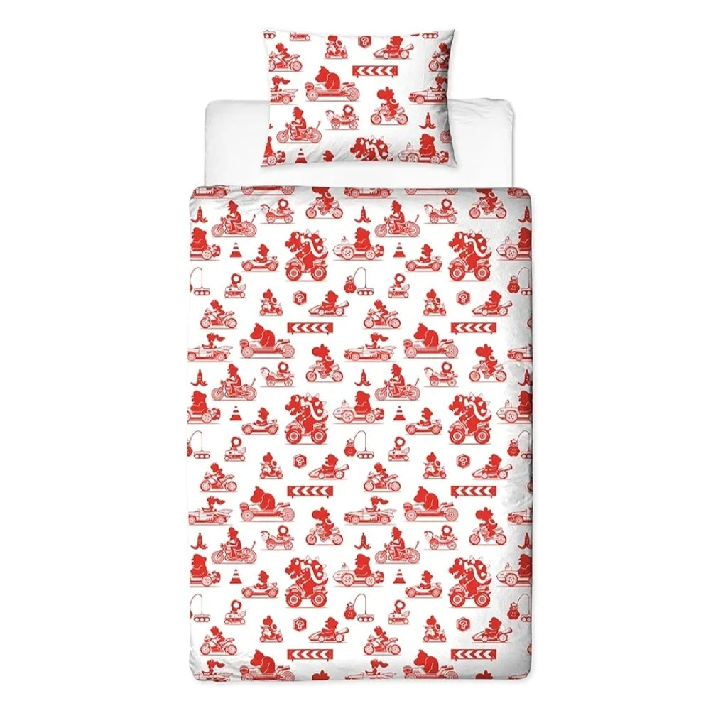 Super Mario Kart - 1 Persoons dekbedovertrek 140x200