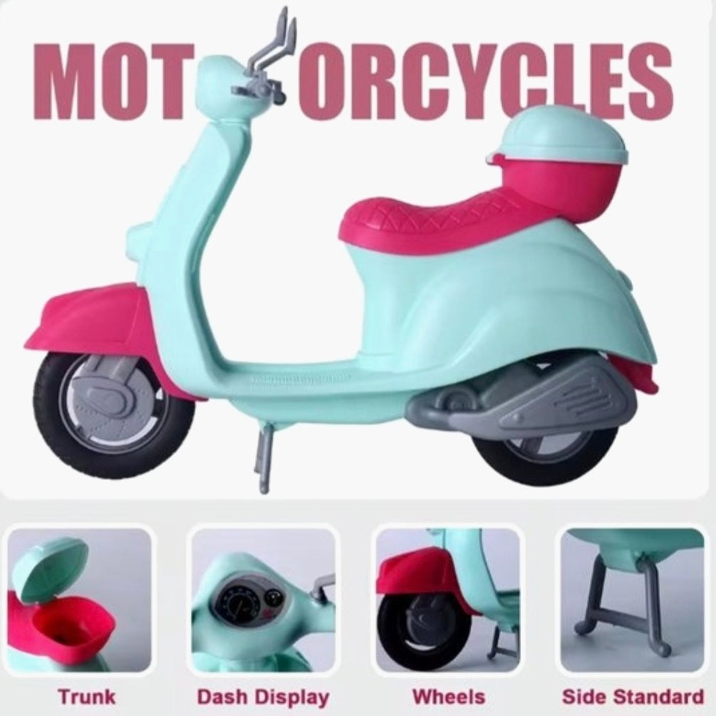 Fashion Doll met Scooter en accessoires