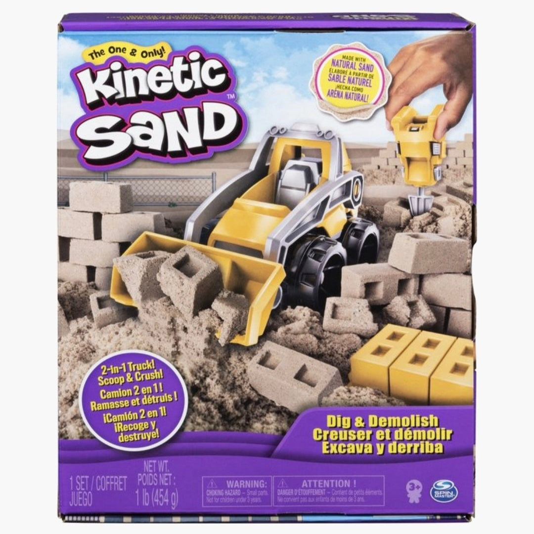 Kinetic Sand: Graaf- en Sloopset met truck en 0,9kg Sand
