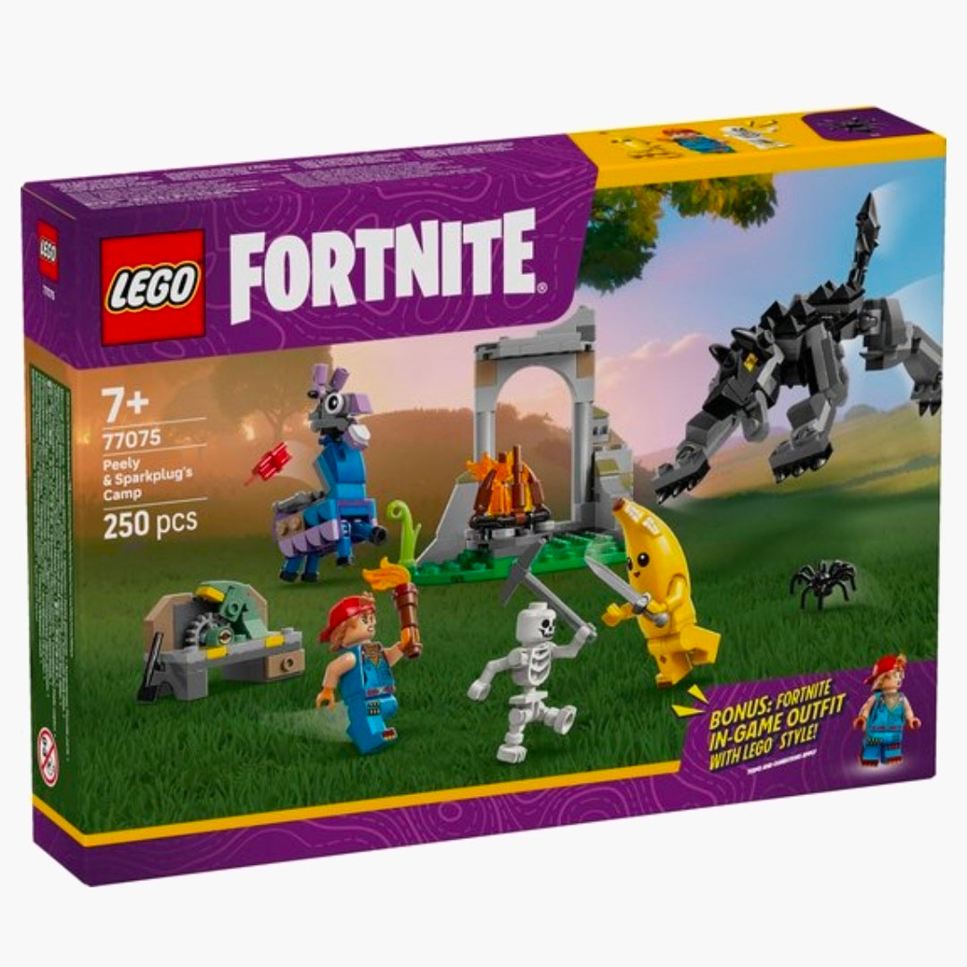 LEGO 77075: Fortnite - Peely en Sparkplugs kamp