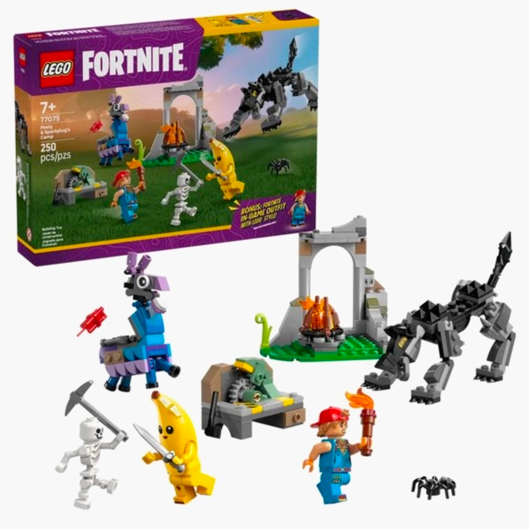 LEGO 77075: Fortnite - Peely en Sparkplugs kamp