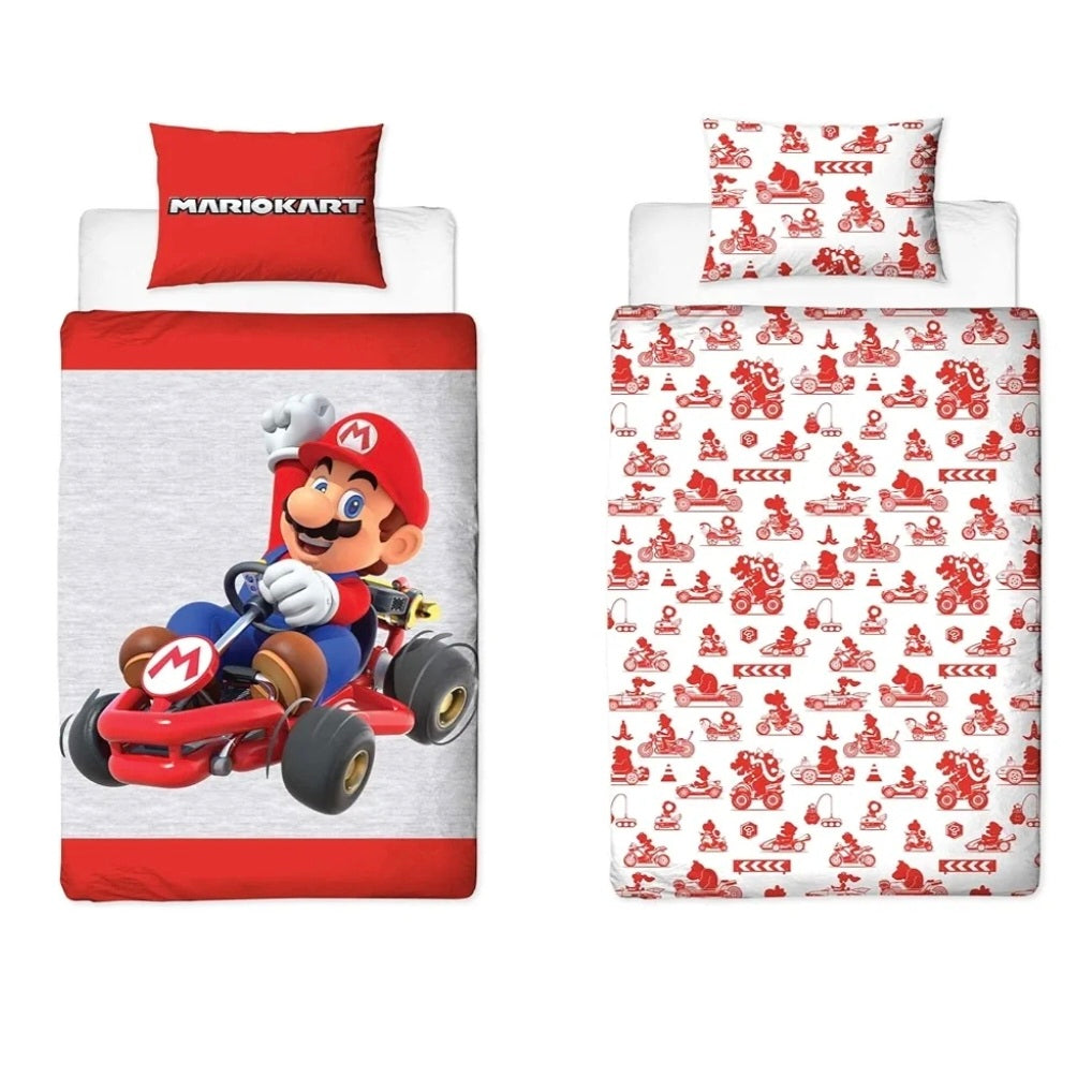 Super Mario Kart - 1 Persoons dekbedovertrek 140x200