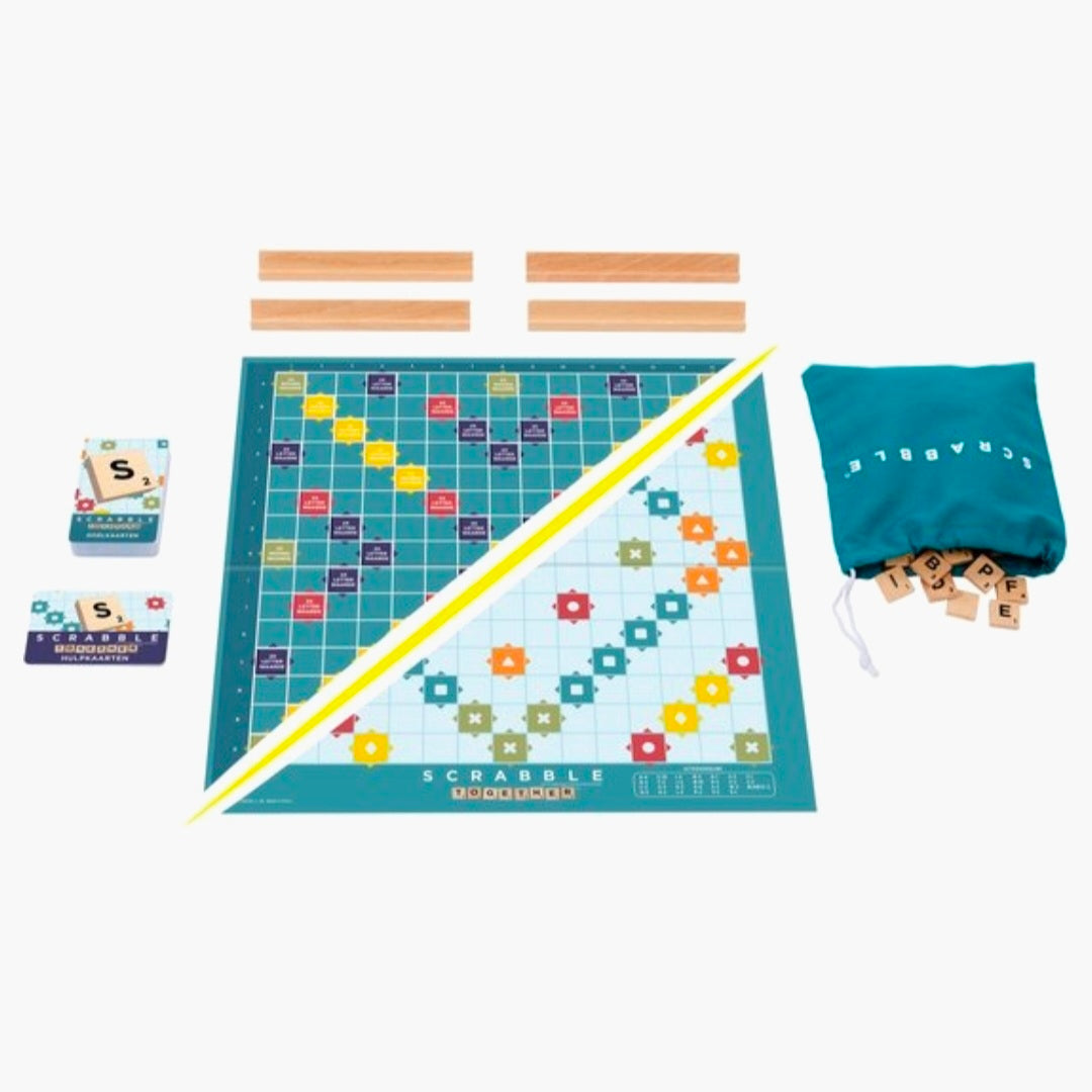 Mattel: Scrabble 2 in 1 - Met Houten Blokjes (NL)