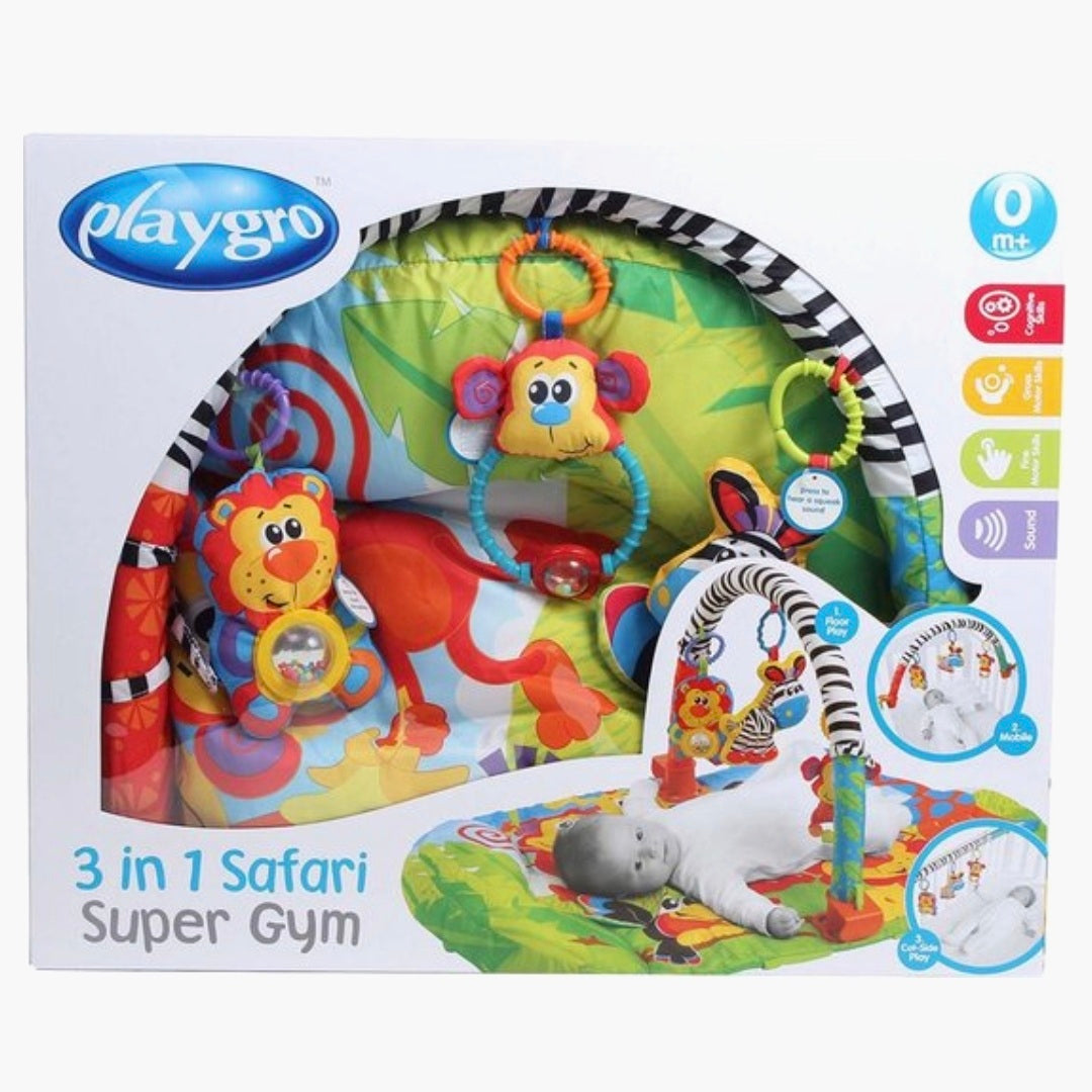 Playgro:  3-In-1 Safari Super Babygym