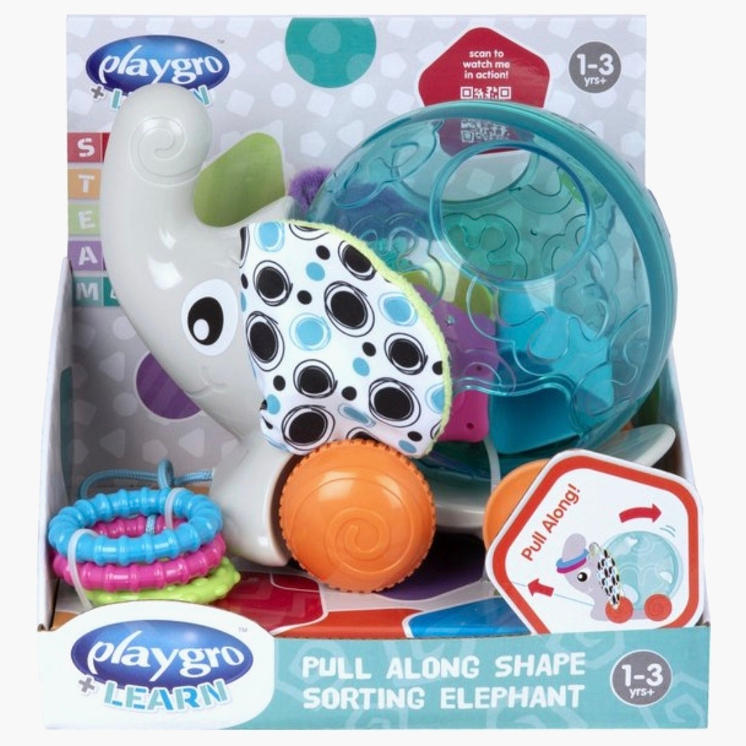 Playgro: LEARN Vormensorteer Trekolifant