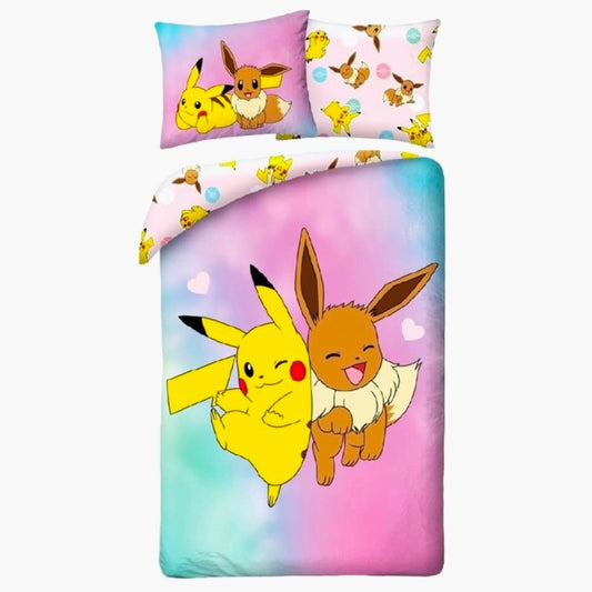 Pokemon: 1P. Dubbelzijdig Dekbedovertrek 140×200