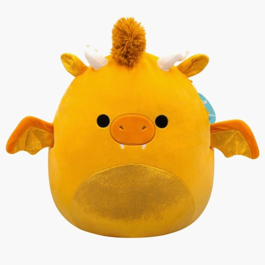 Squishmallows:  Mister - Gold Dragon W/Sparkle Belly 40cm