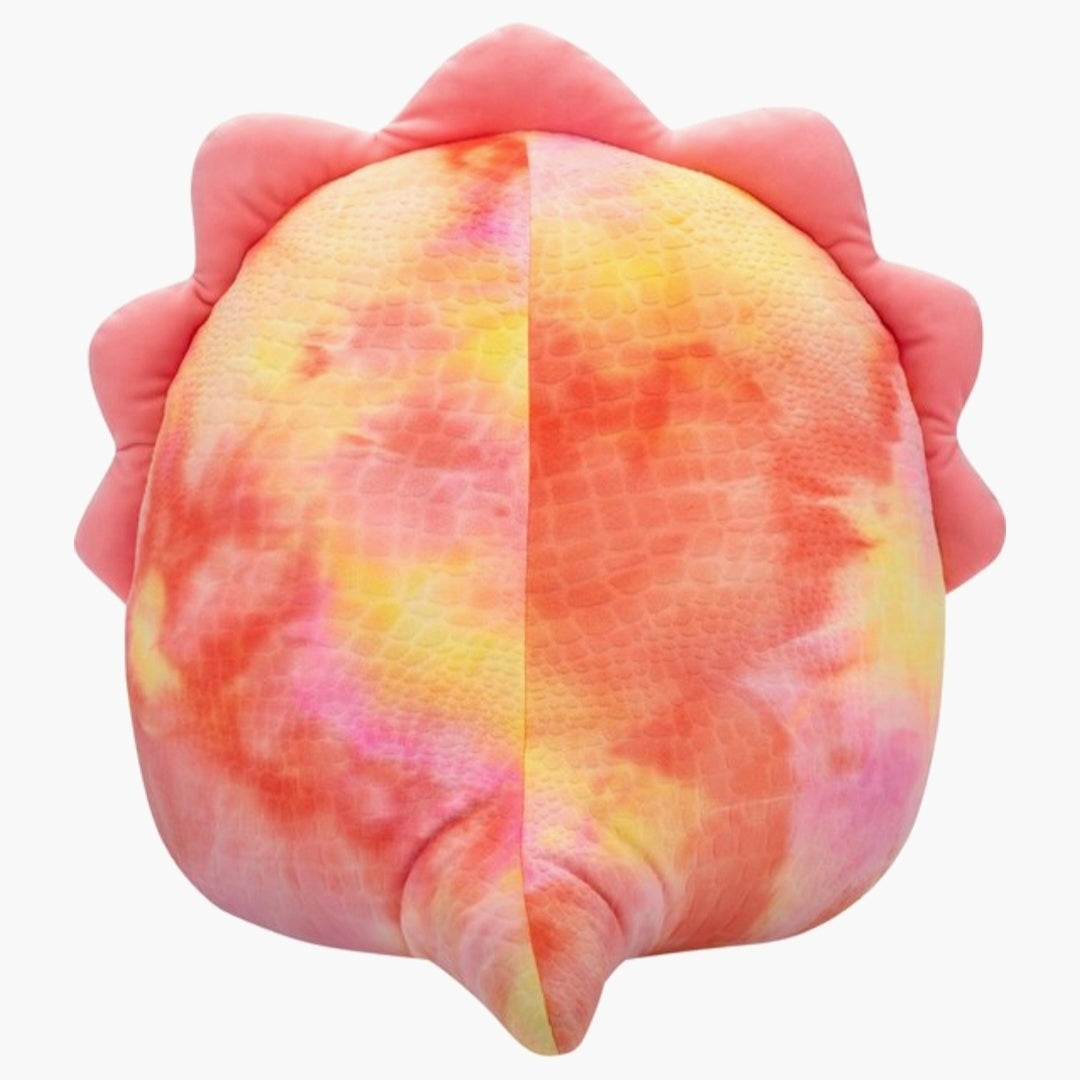 Squishmallows: Trinity Pink Tie-Dye Triceratops W/Fuzzy Belly and Winking - 40cm