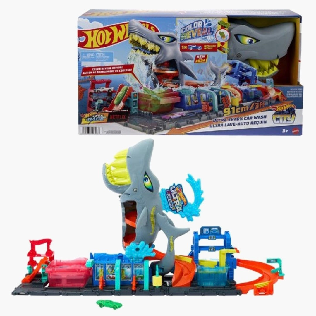 Hot Wheels: Ultra Shark Car Wash Racebaan