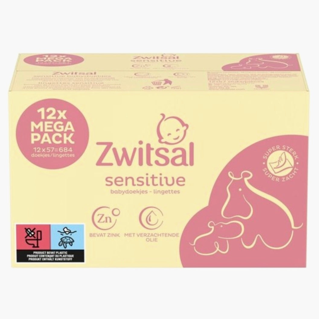Zwitsal: Sensitive Billendoekjes - 12x57=684 stuks