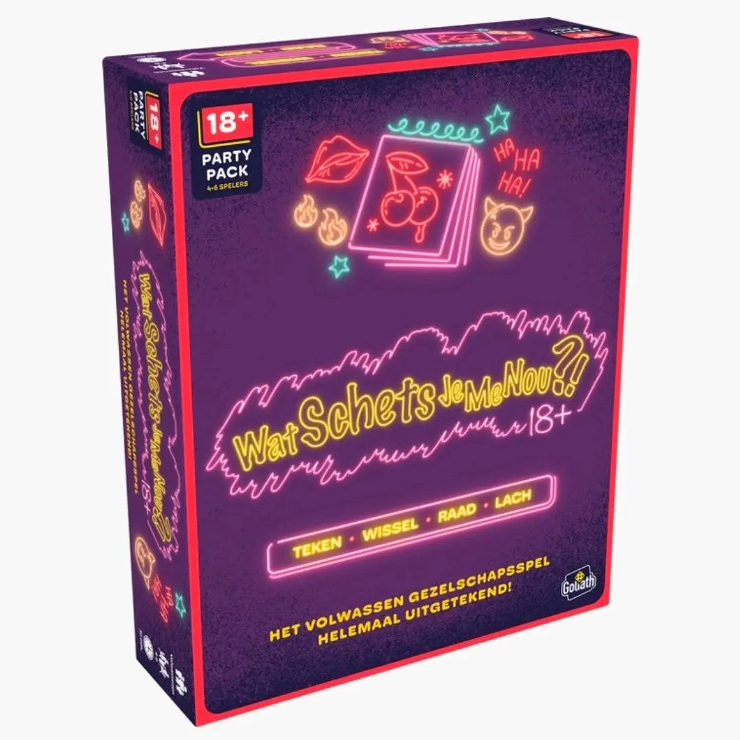 Goliath Wat Schets Je Me Nou?! 18+ speldoos schuin van voren met zijkant zichtbaar