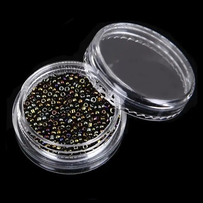 Potje rocailles glaskralen 1,5mm (Diverse kleuren)